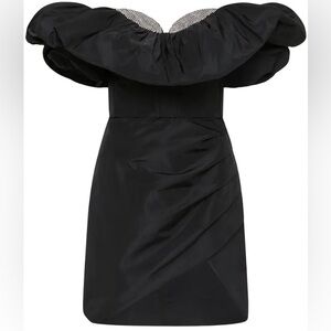 Rebecca Vallance Black Embellished Mini Dress in Small